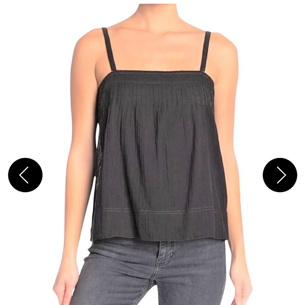 COPY - NWT Joie Nalasena Black Crepe Cotton Tank Adjustable